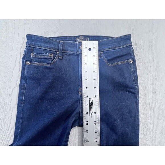 Abercrombie & Fitch Harper Jeans Size 27 Low Rise Ankle Dark Wash Women's - Picture 9 of 13